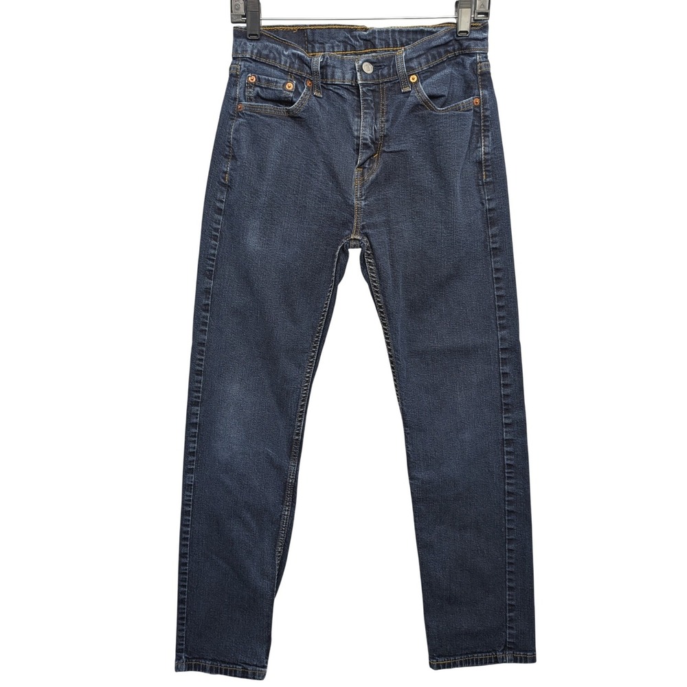 Levi's 505 Regular Fit Jeans Mens 30x32 Dark Wash Blue Stretch Denim